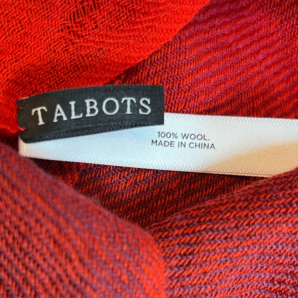 Talbots Elegant Red Women's Scarf - Picture 3 of 3